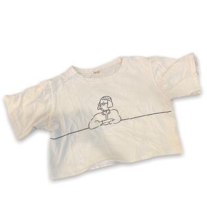 line art crop top